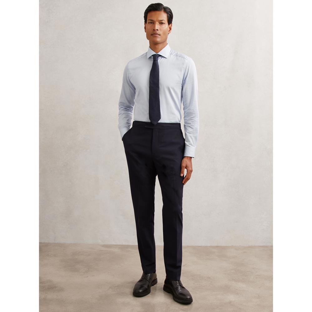 REISS Remote Bengal Slim Fit Cotton-Satin Cutaway-Collar Shirt